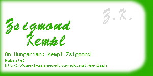 zsigmond kempl business card